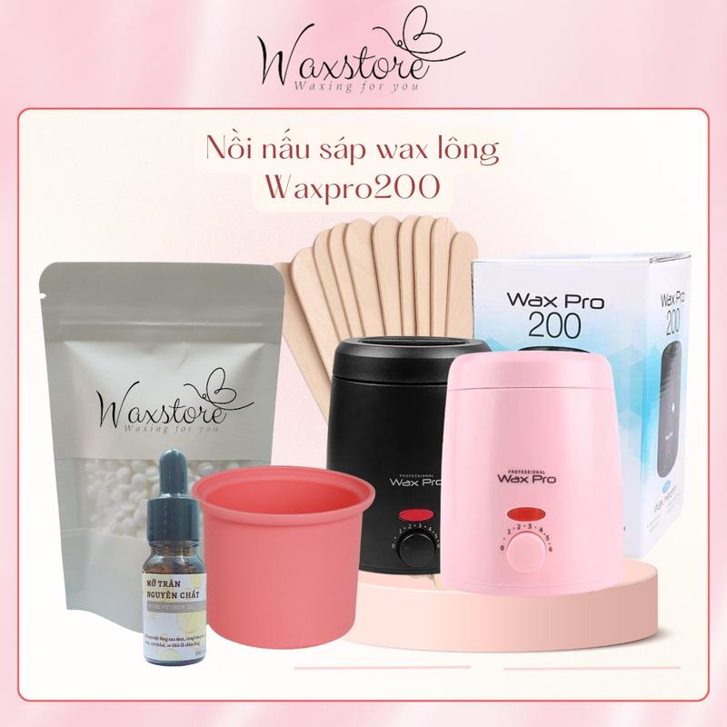  Combo Nồi Nấu Sáp Wax Lông Mini Chống Dính Waxstore Sáp Dừa Cao Cấp + Mỡ Trăn & Que Gỗ Waxing Women Nữ - Waxstore Cạo Râu máy nóng tẩy  lông sáp  wax  lông  chem  chép  ốc bi  wax sáp  wax  lông sáp  dừa  wax  lông 