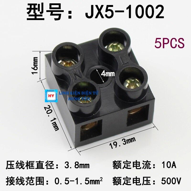 [FREE SHIP] Terminal Khối Gắn Ray 2 Cực 10A 500V JX5-1002 5