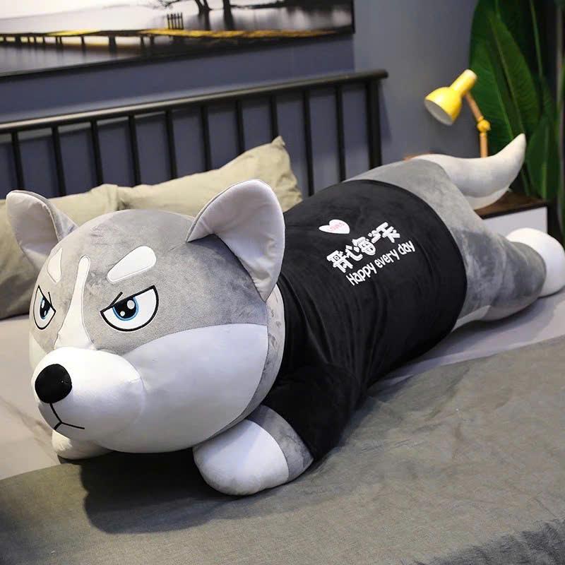 Gấu Bông Chó Ngáo Siêu To Khổng Lồ Thú Nhồi Bông Husky Cho Bé