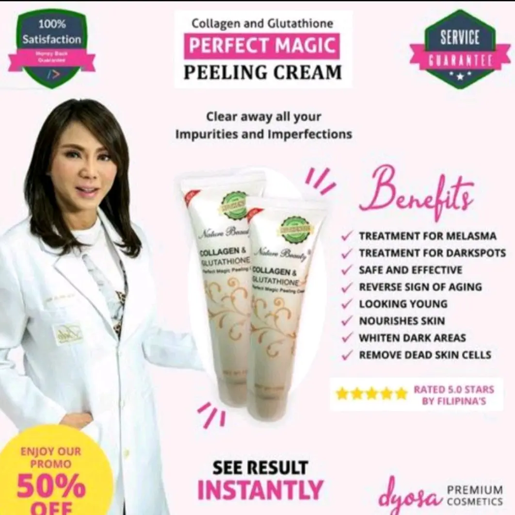 Collagen and Glutathione Magic peeling Cream - TikTok Shop Philippines Collagen and Glutathione Magic peeling Cream - TikTok Shop Philippines