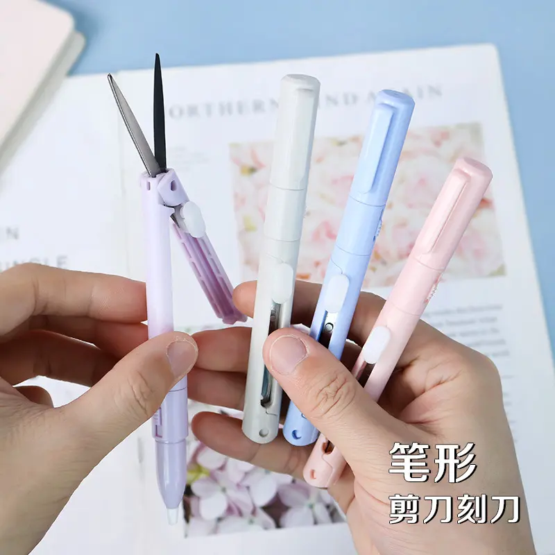 Kéo gấp, mini đầy màu sắc, để cắt lều cầm tay, Dao khắc mini, Dao cắt tiện ích để cắt giấy 1