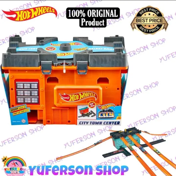 Hot Wheels HotWheels City Town Center Play Set GKT86 Set Hadiah Game