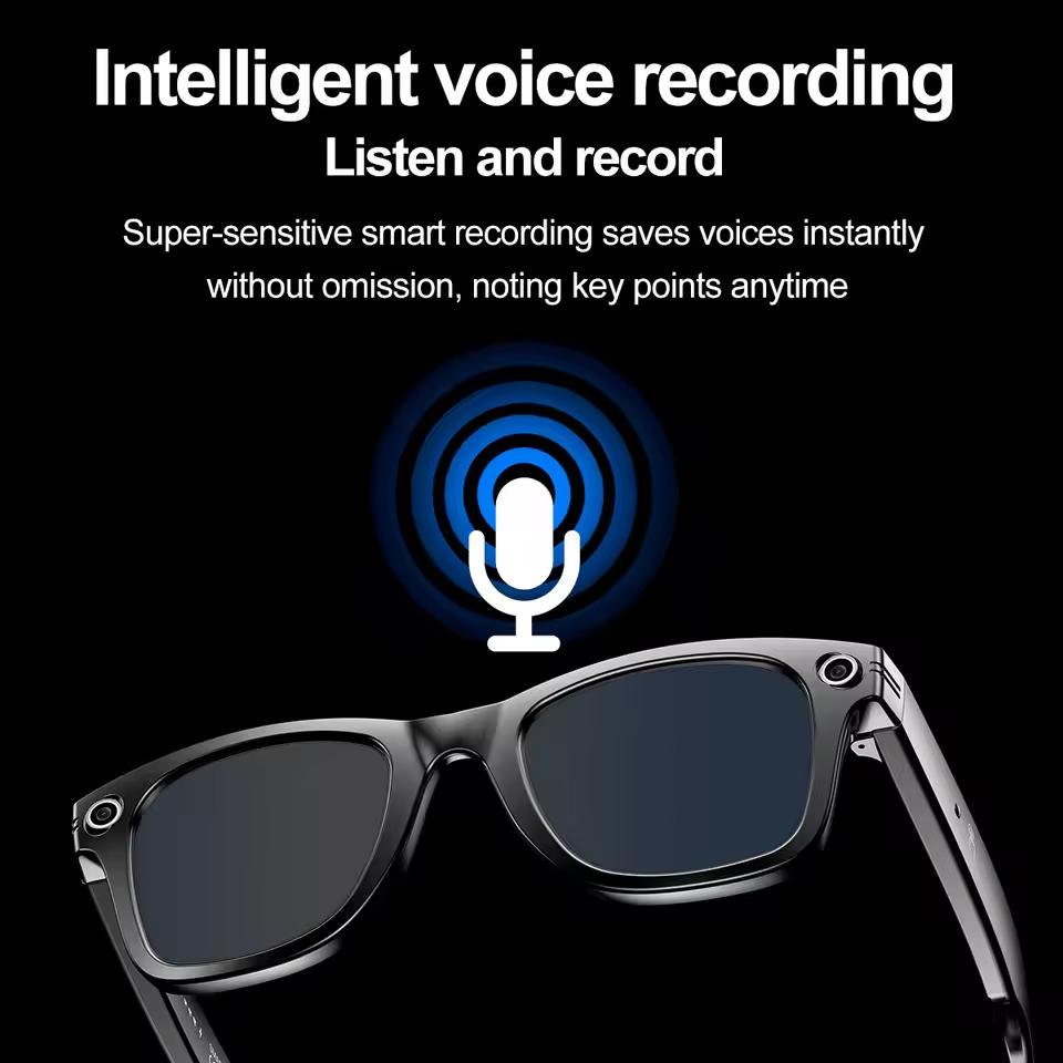 New 8 Million Pixels Camera Smart Glasses Recording Videos AI Photo Recognition Answer Translation Waterproof Blue light Glasses - Image 5