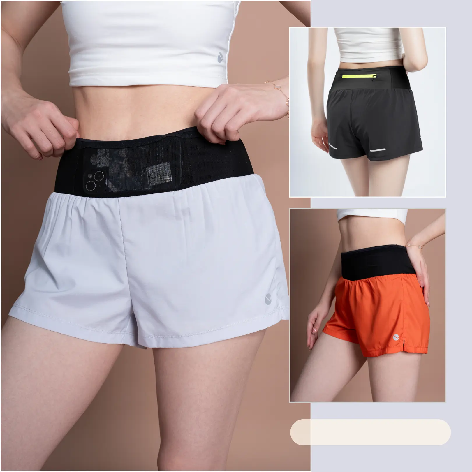 Quần Chạy Bộ Nữ 2 Lớp Có Ngăn Đựng Xung Quanh Cạp Livan Sport, Quần Running, Quần Chạy Nữ LV24N03F301