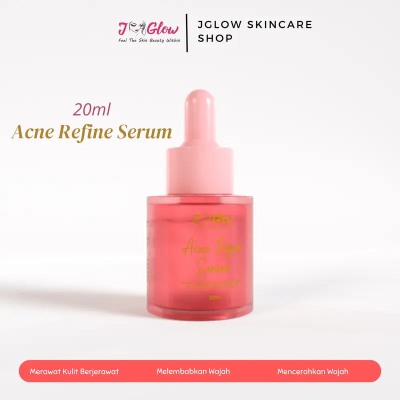 JGLOW Skincare Acne Refine Serum  Perawatan  Pencerah Wajah muka Berjerawat Berminyak Bruntusan - 20 ml 5