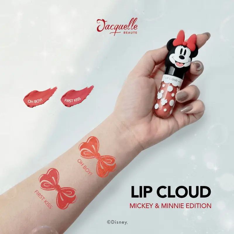 Jacquelle Lip Cloud - Disney Mickey Minnie - Lip Cream Tahan Lama Bibir Lipstick Lipstik - Pewarna Mencerahkan Bibir 1