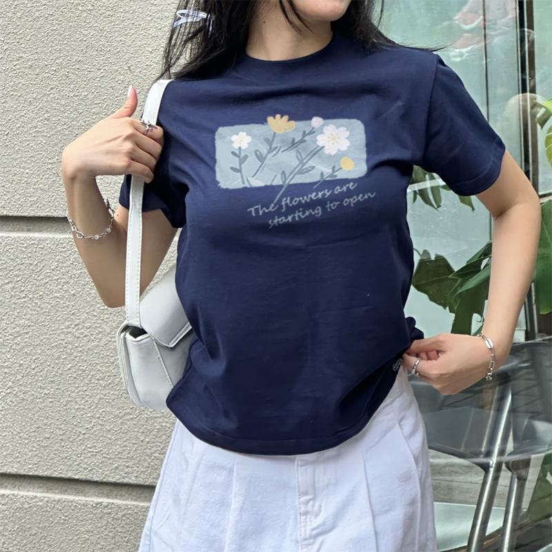 Áo Thun Baby Tee DaaLaa Store In Hình Hoa Đơn Giản The Flower A5972 5
