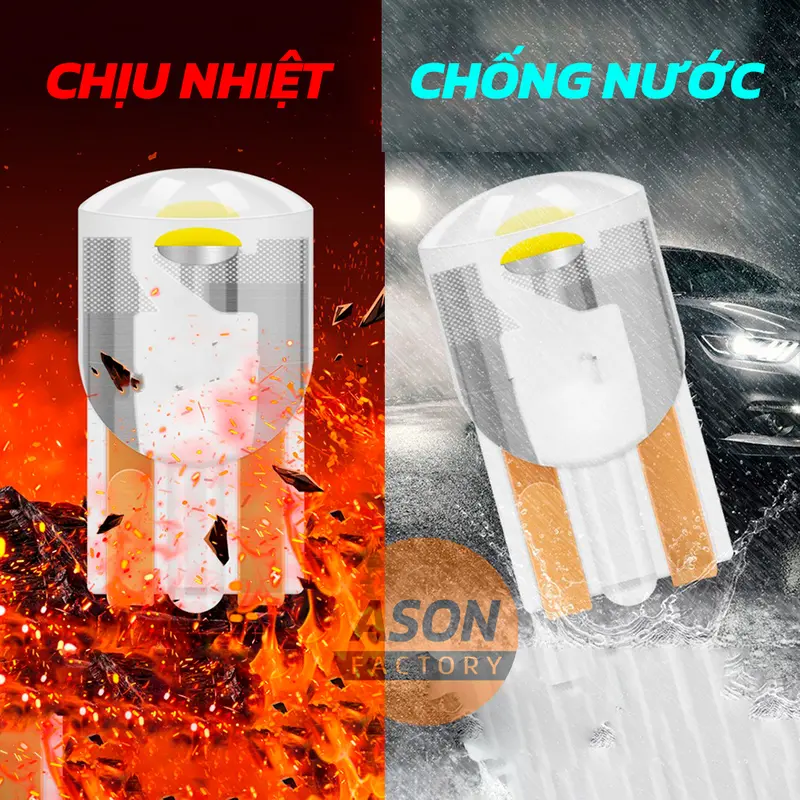 Đèn Led T10 Cob Đúc Kính Chống Nước Thế Hệ Mới Sáng 360° 4