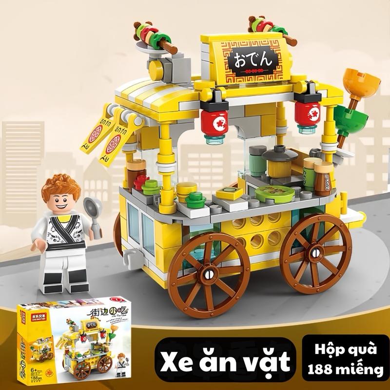 Đồ Chơi Xếp Hình Mô Phỏng Ngôi Nhà Xe Bán Hàng Xe Kem Cửa Hàng Bánh Đồ Chơi Lắp Ráp Quà Tặng Cho Bé Trai Và Bé Gái Tháo Lắp Bộ Lắp Ráp Toy