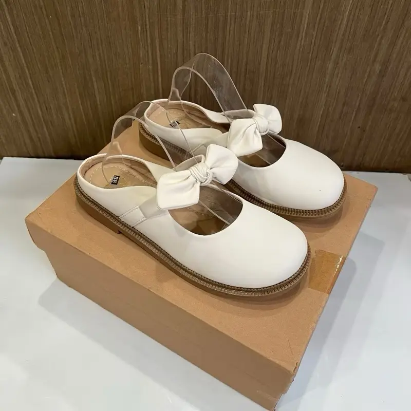 Sục nữ ,  Dép bít mũi nữ Nơ Thỏ đế cao su lót mềm êm chân phong cách tiểu thư Shoes Sandal 1