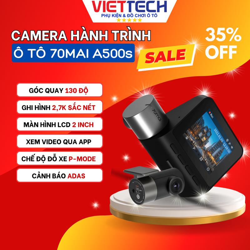 Camera Hành Trình 70 Mai A500S Ô Tô, Nhỏ Gọn Độ Nét 2,7K. Bền Đẹp Chất Lượng Lắp Các Dòng Xe