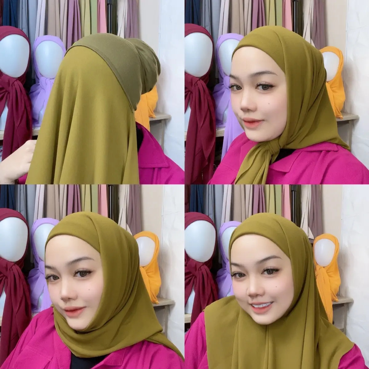 Segiempat Iner Ceruti Premium Ceruty Lembut Muslim Square Kerudung