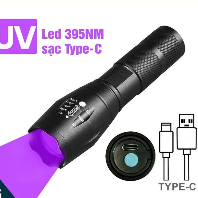 Đèn Tia Cực Tím , Đèn UV 395nm cổng sạc Type-C UV-1