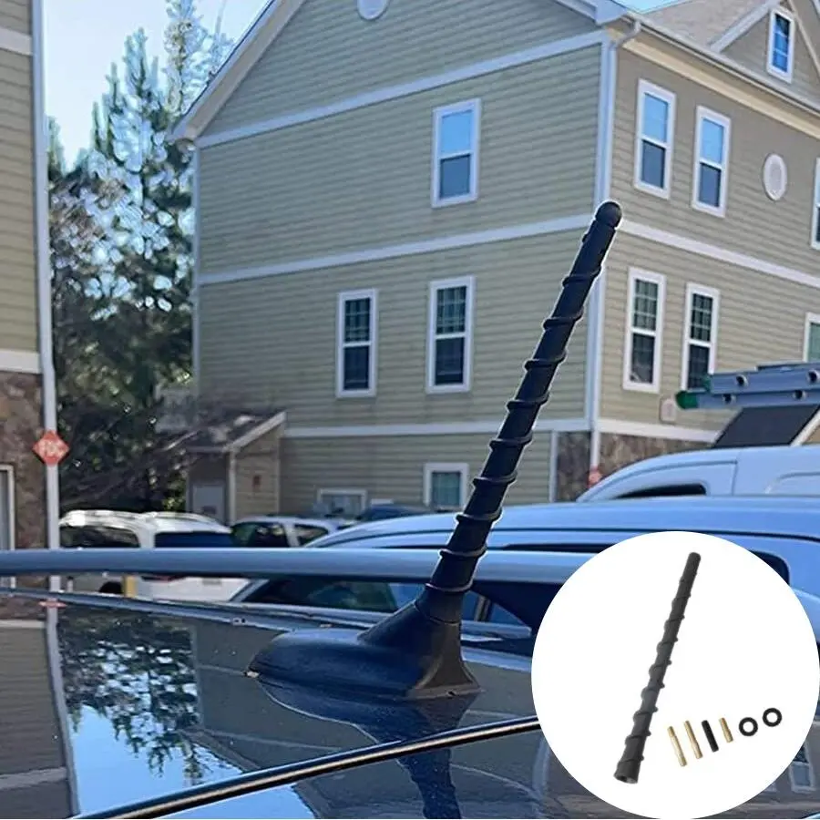 Spiral Curved Antenna, AM FM Receiver, External Car Antenna Replacement, Car Exterior Accessories