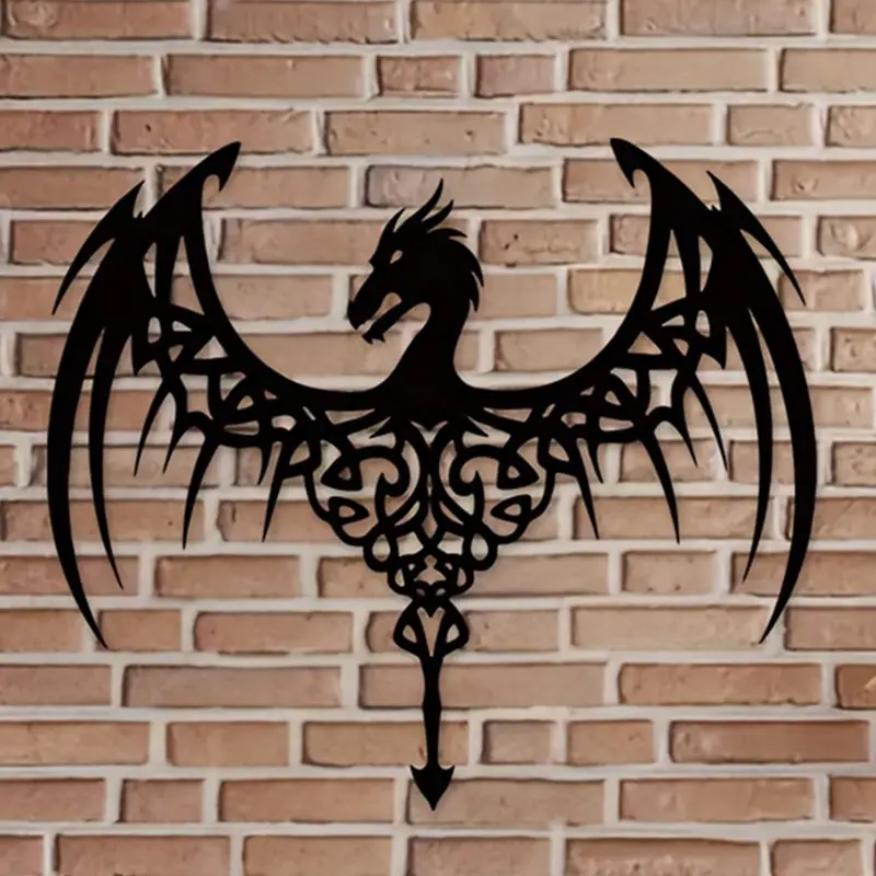 Dragon Wing Design Wall Art, 1 Count Modern Art Metal Wall Decor, Wall Hanging Decor for Home Living Room Bedroom 5