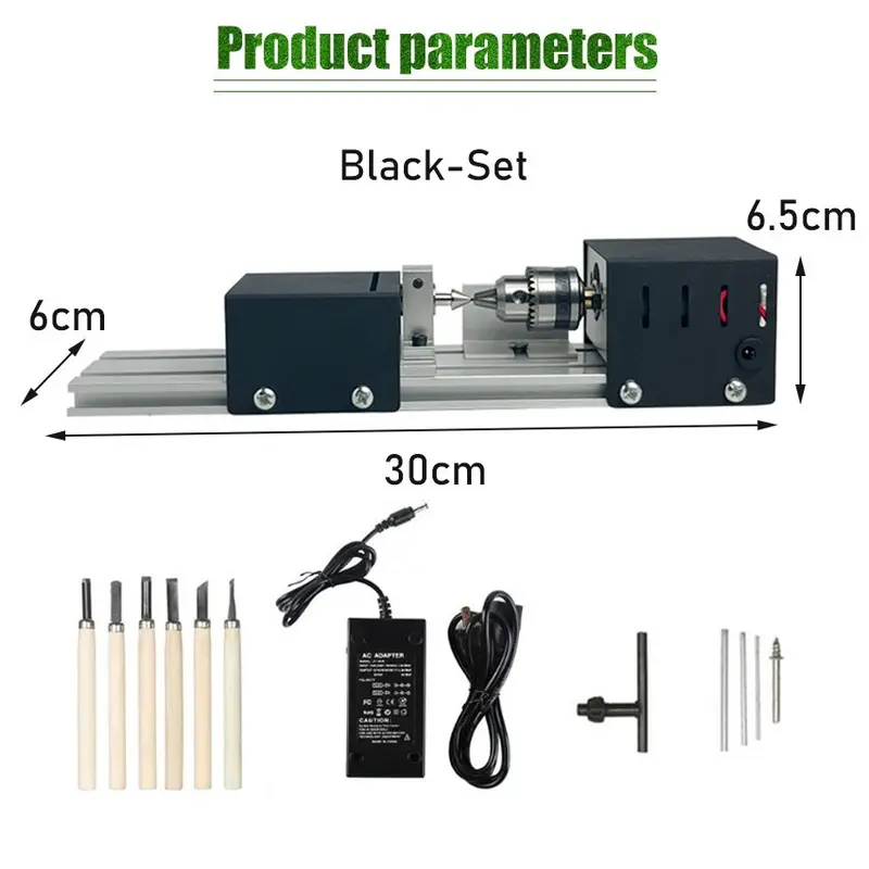 Mesin Bubut Kayu Mini Lathe Beads Jig-Saw Penggiling Alat Driller Kit Woodworking 150W dengan Fitur Pemolesan dan Pembuatan Kerajinan Kayu 1