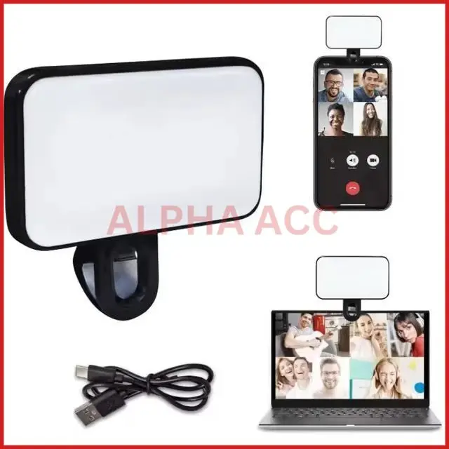 Lampu Jepit Selfie Portable Mini Fill Light Live Streaming Video Call Universal Alpha Acc