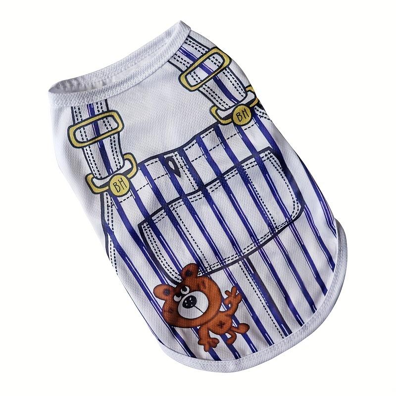 Product Introduction of Pet Dogs and Cats Spring and Summer Thin Mesh Cartoon Printed Vests for Small and Medium-sized Dogs Breathable Clothes 18