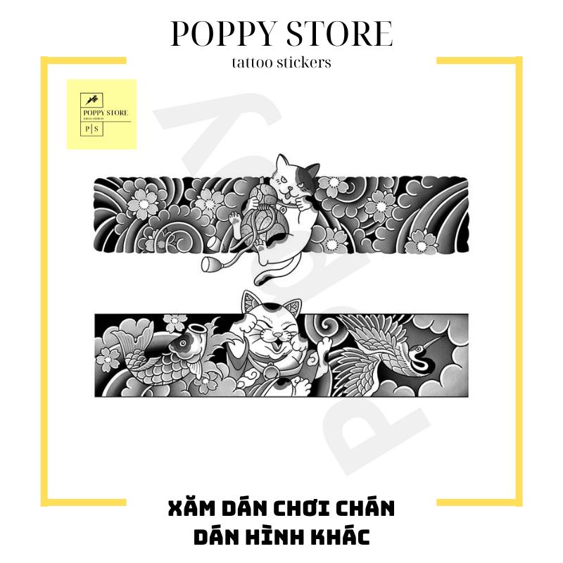 Hình xăm vòng tay nhật cổ Kích thước 12cm x 18cm