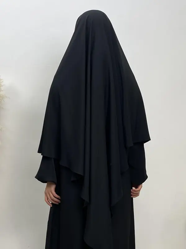 Arabic Clothing-satin Solid Instant Hijab without Dress, Trendy Minimalist Plain Color Khimar, Stylish Soft Comfort Bounce Muslim Hijab Women Accessories for Daily Use 8