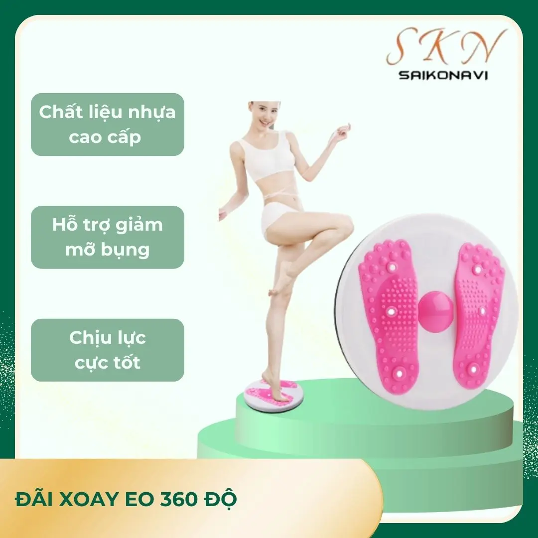 Đĩa xoay eo 360 độ giảm cân có hạt massage bàn chân, dụng cụ tập thể dục tại nhà Tập Bụng Tập Cơ Bụng