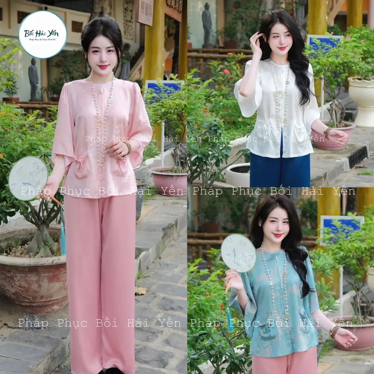 Bộ Pháp Phục Đi Chùa Cánh Tiên Tiểu Thư Cao Cấp Bối Hải Yến