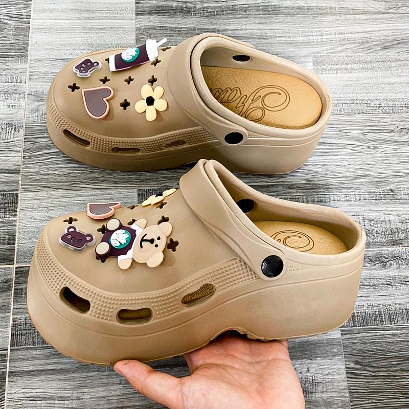 Dép Sục độn đế 7cm tôn dáng,Dép Sandal thoáng khí, Nhẹ ĐI Êm ,Shoes DéP Nữ GiàY dép dép  bánh Có Quai Slipper