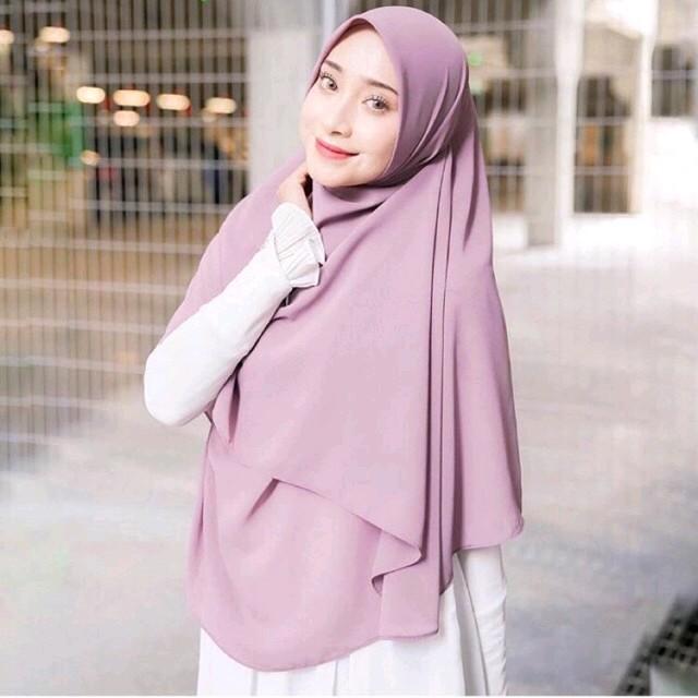 Kerudung Segi empat oval Syari 140x140 ceruty babydoll premium Jilbab Muslim Nyaman 2