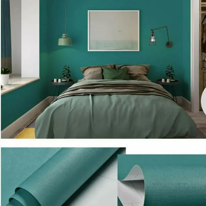 Wallpaper Dinding Polos 45cm x 9m Wallpaper Sticker Dinding Ruang Tamu Kamar Dapur Dan Office 4