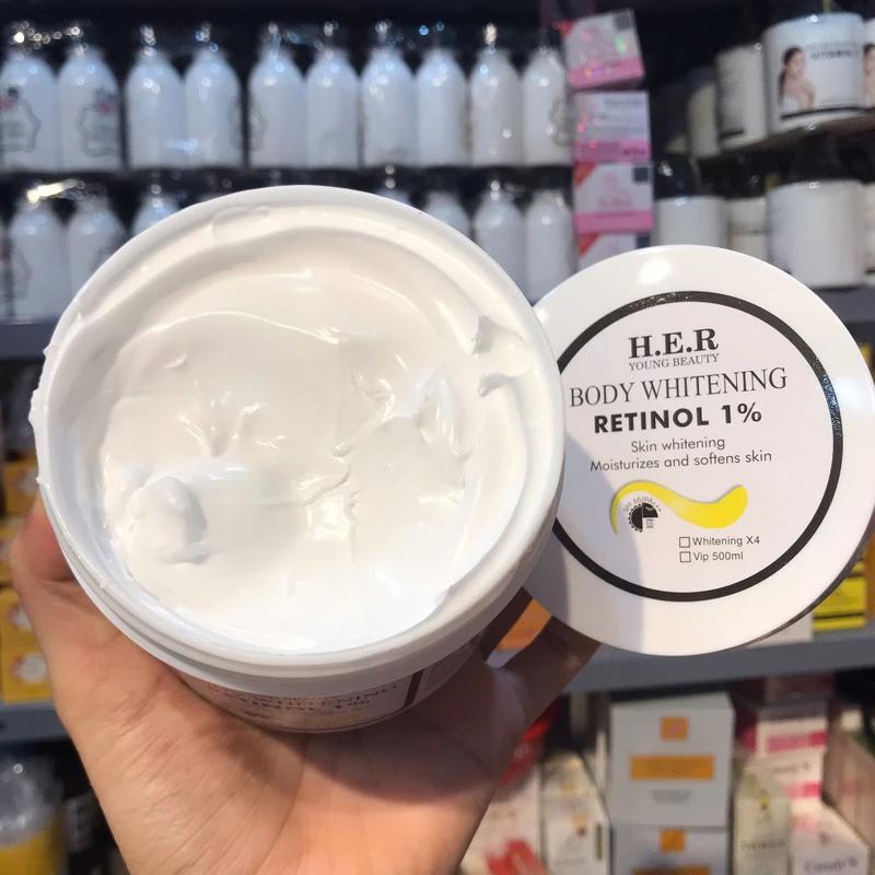 Kem dưỡng trắng da Body H.E.R Retinol 1% trắng sáng da 500g