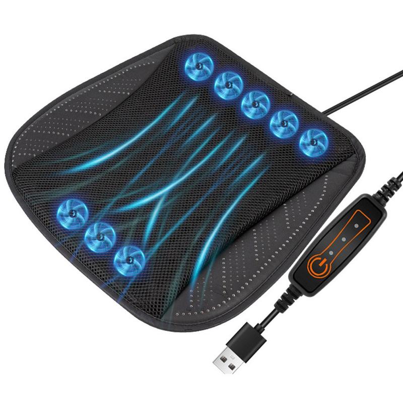Product Introduction of Universal Car Seat Summer Cool Air Seat Cushion with USB Fan Fast Blowing Ventilation Seat Cooling Refrigerated Car Seat 29