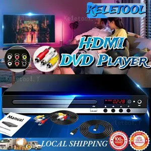 1080P Pemutar DVD CD HD VCD DVD Media Player USB 110V-240V Multimedia Digital Dukungan Digital Karaoke HDMI  ADH SVCD VCD MP3 MP4 USB Smart TV Pemutar Home Theatre  Multifungsi Kompatibel Dengan HDMI Output Audio Video  Dengan Kontrol Jarak Jauh Pemutar