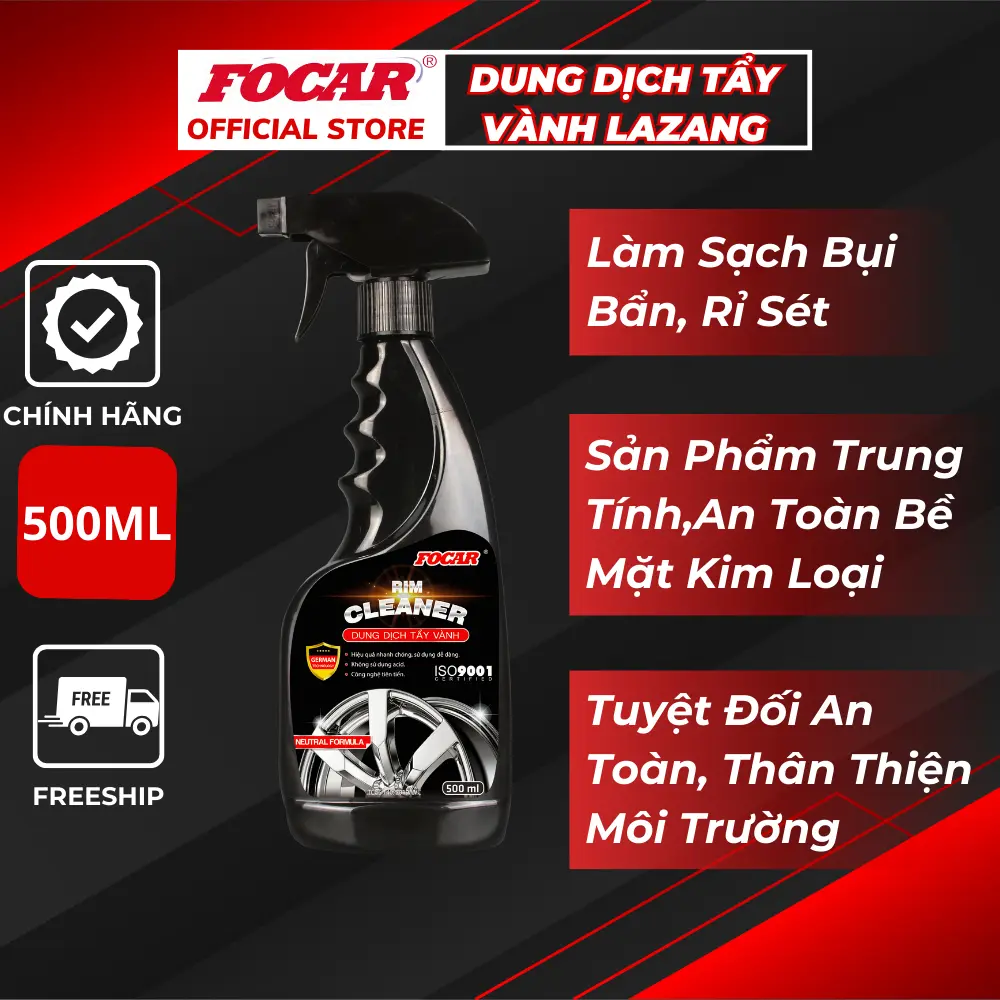 Dung dịch vệ sinh tẩy vành lazang Rim Cleaner Focar 500ml