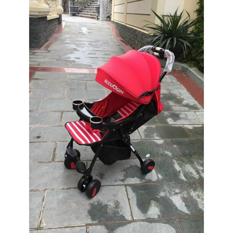 Xe đẩy 1 chiều 3 tư thế chính hãng BEIDU QIN có  mái che cho bé 5