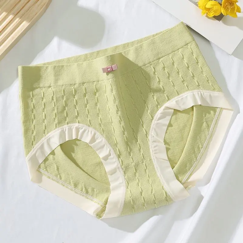 Set 10 Quần Lót Nữ Cotton Dệt Kim Co Giãn 4 Chiều Viền Lụa Đính Nơ,Thoáng Mát, Quần Chíp Nữ 1