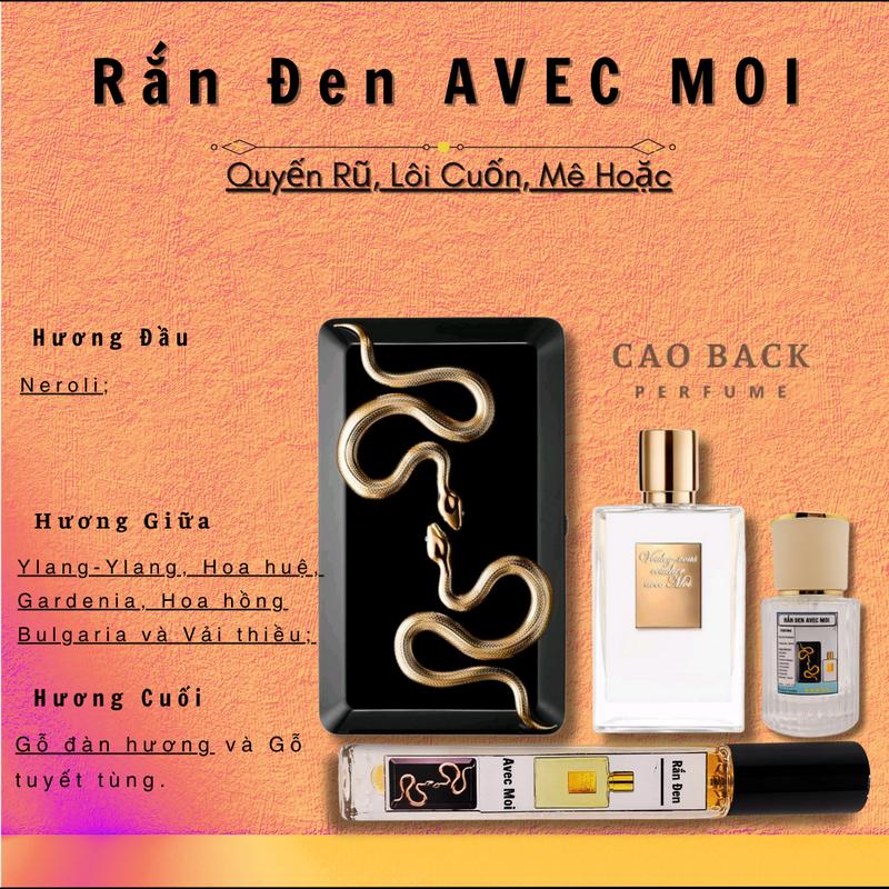 Nước hoa Rắn Đen Avec Moi - phiên bản chai trắng - mùi hương nồng nàn cá tính sang chảnh