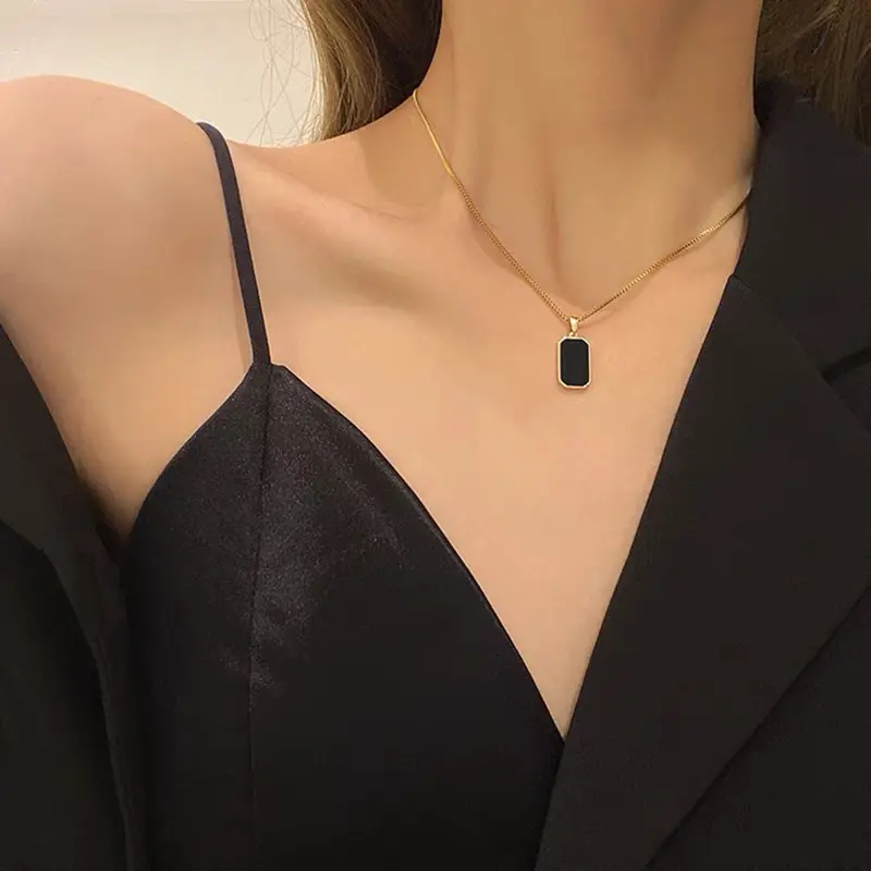 KALUNG TITANIUM KOTAK BLACK ANTI KARAT DAN ANTI LUNTUR