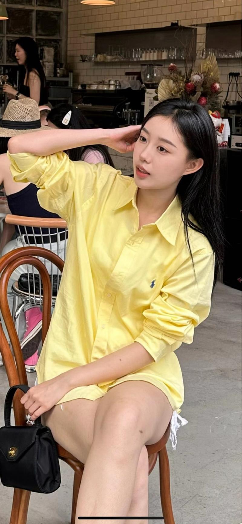 Product Introduction of Áo sơ mi nữ thiết kế kiểu dài tay thêu hình ngựa TOYOUstyle - áo sơ mi form rộng women top 20