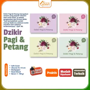 Arafah - New Dzikir Pagi Petang Ukuran A6 Tanggung Cover Aesthethic Cocok Untuk Souvenir Bonus AudioBook