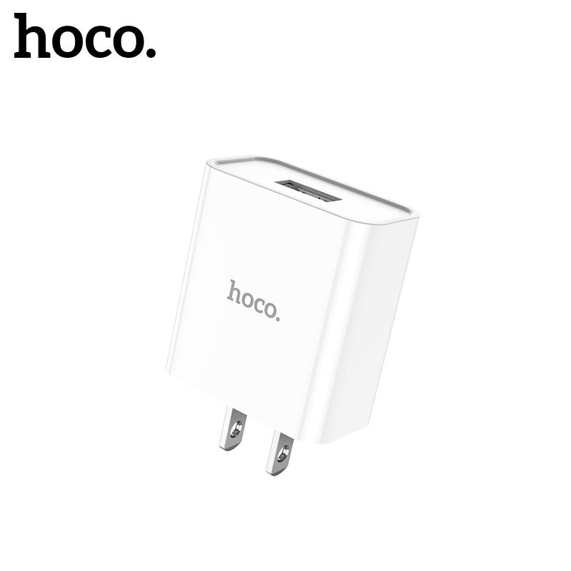 Củ sạc nhanh Hoco C81 2.1A chân cắm dẹp, có 1 cổng USB