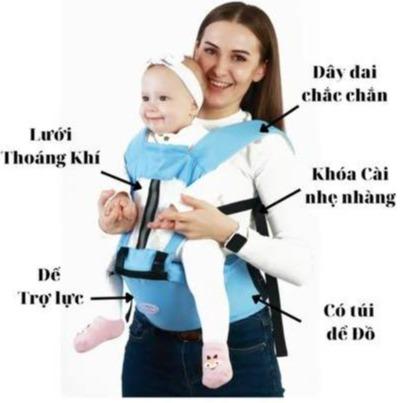  Địu Em Bé Chống Gù 6 Tư Thế Cho Trẻ từ 3 tháng Đai Địu Em Bé Đi Xe Máy Có Đệm Ghế Ngồi Chất Liệu Vải Cotton 4 Màu Sắc 