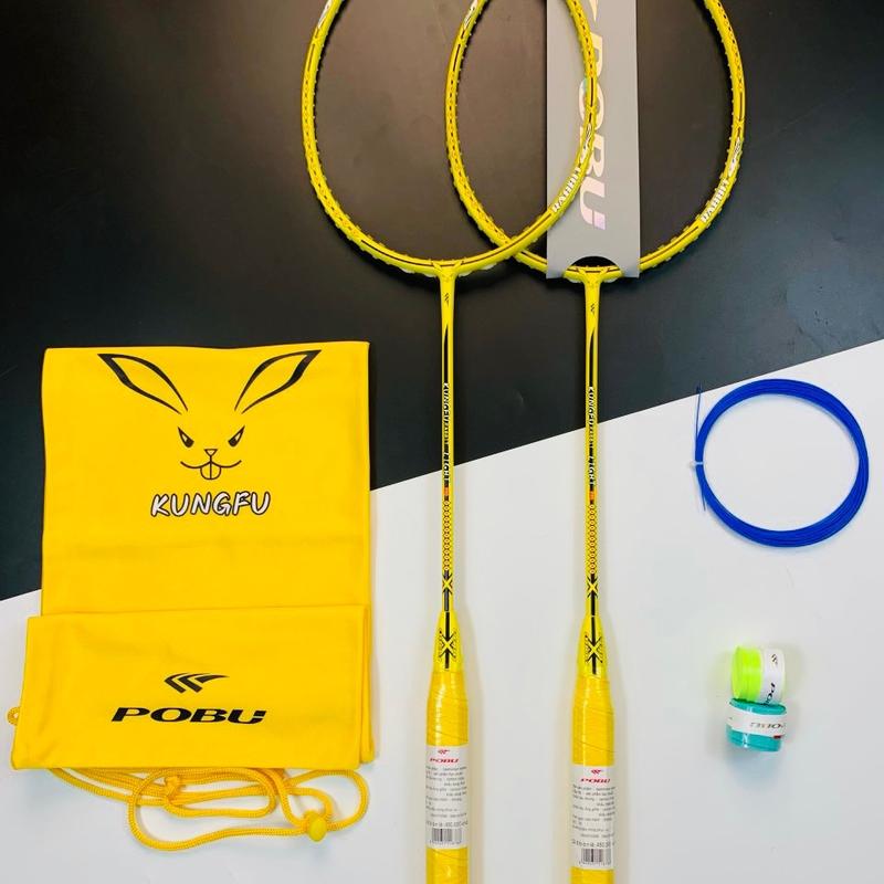  Vợt cầu lông pobu kungfu max 14.5kg căng sẵn 11kg tặng cước và cuốn cán túi rút . Cán Vợt Carbon Sport Nam Cacbon 