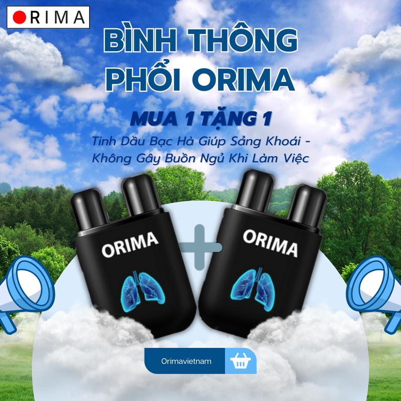 [MUA1TẶNG1] Ống Hít Thông Mũi - Bình Thông Phổi Orima nhỏ gọn có hai lỗ hỗ trợ nghẹt mũi và ngứa mũi