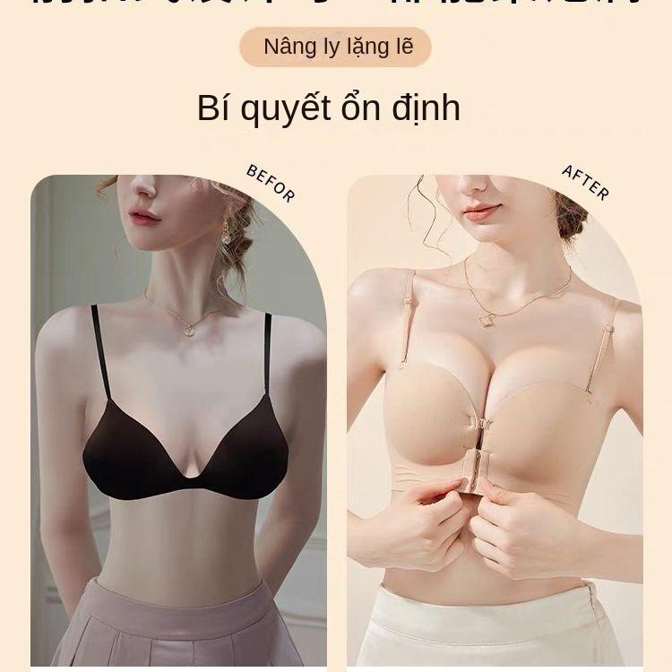 Áo Ngực Cho Nữ, Dây Đeo Spaghetti Đẩy Lên Ngực Nhỏ Dày 4Cm, Thích Hợp Cho Ngực Phẳng, Không Có Cốc Rỗng, Móc Cài Trước 6