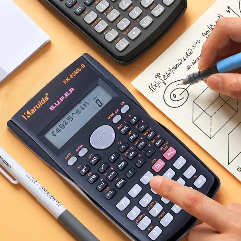 Máy Tính Khoa Học Với 240 Chức Năng Và Màn Hình 2 Dòng, Máy Tính Sinh Viên Cầm Tay Đa Năng Để Dạy Toán