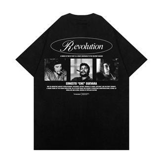 Toms Project Tshirt Revolution Black - Kaos Pria Combed Katun Cowok Sablon Rib Baju Santai 0