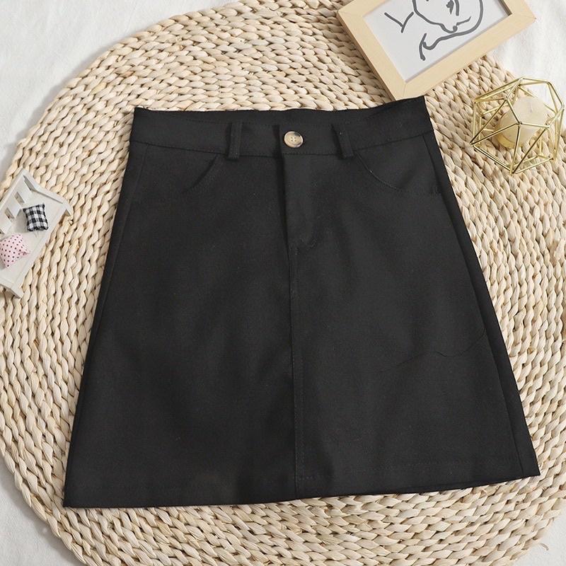 Chân Váy Chữ A Kaki Dáng Ngắn, Chân Váy Nữ Lưng Cao Tôn Dáng Basic 6