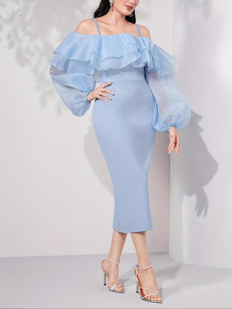 Product Introduction of Women's Plain Dress, Elegant Dress for Party Holiday Wedding, Ladies Clothes for Summer 3