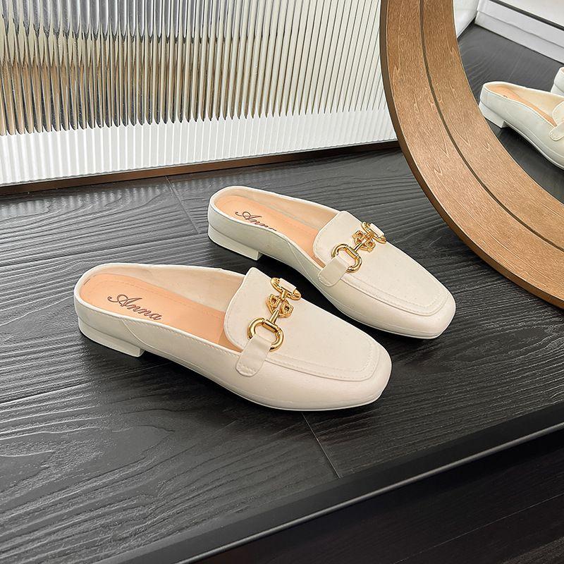 Giày Sục Thiết Kế Phong Cách Cổ Điển Giày Nữ, Dép Lười Nửa, Thanh Lịch Và Đi Chơi, Giày Lười Nữ Lofter, Thích Hợp Cho Mùa Lò Xo Và Mùa Thu, Giày Ngoài Trời, Xu Hướng Năm 2025 2
