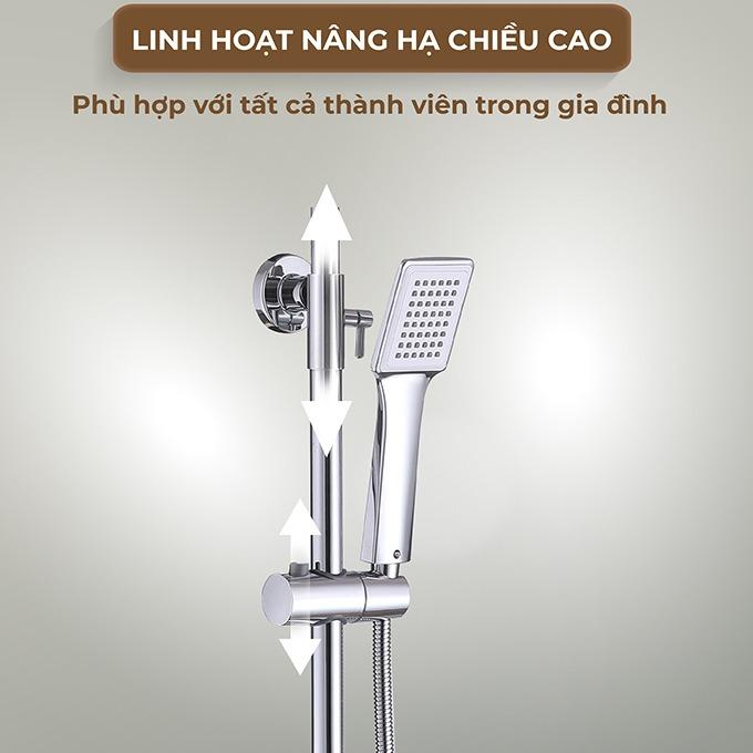 Sen cây nóng lạnh Basic BW-606SV, đồng mạ chrome cao cấp, chân 7 lớp chống ăn mòn 6